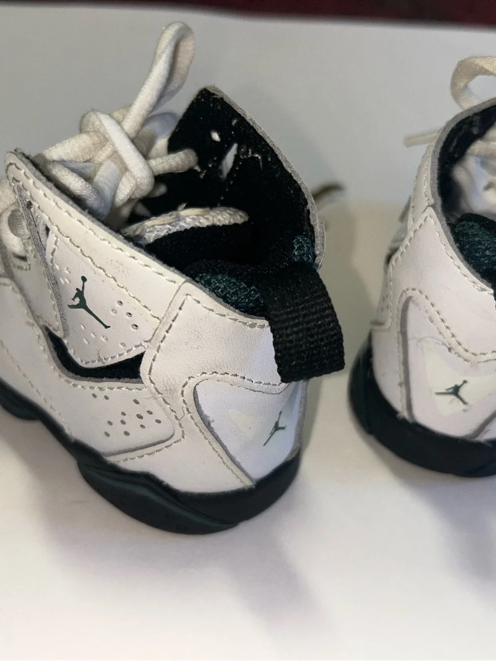 Jordan White and Black Baby High-Top Sneakers